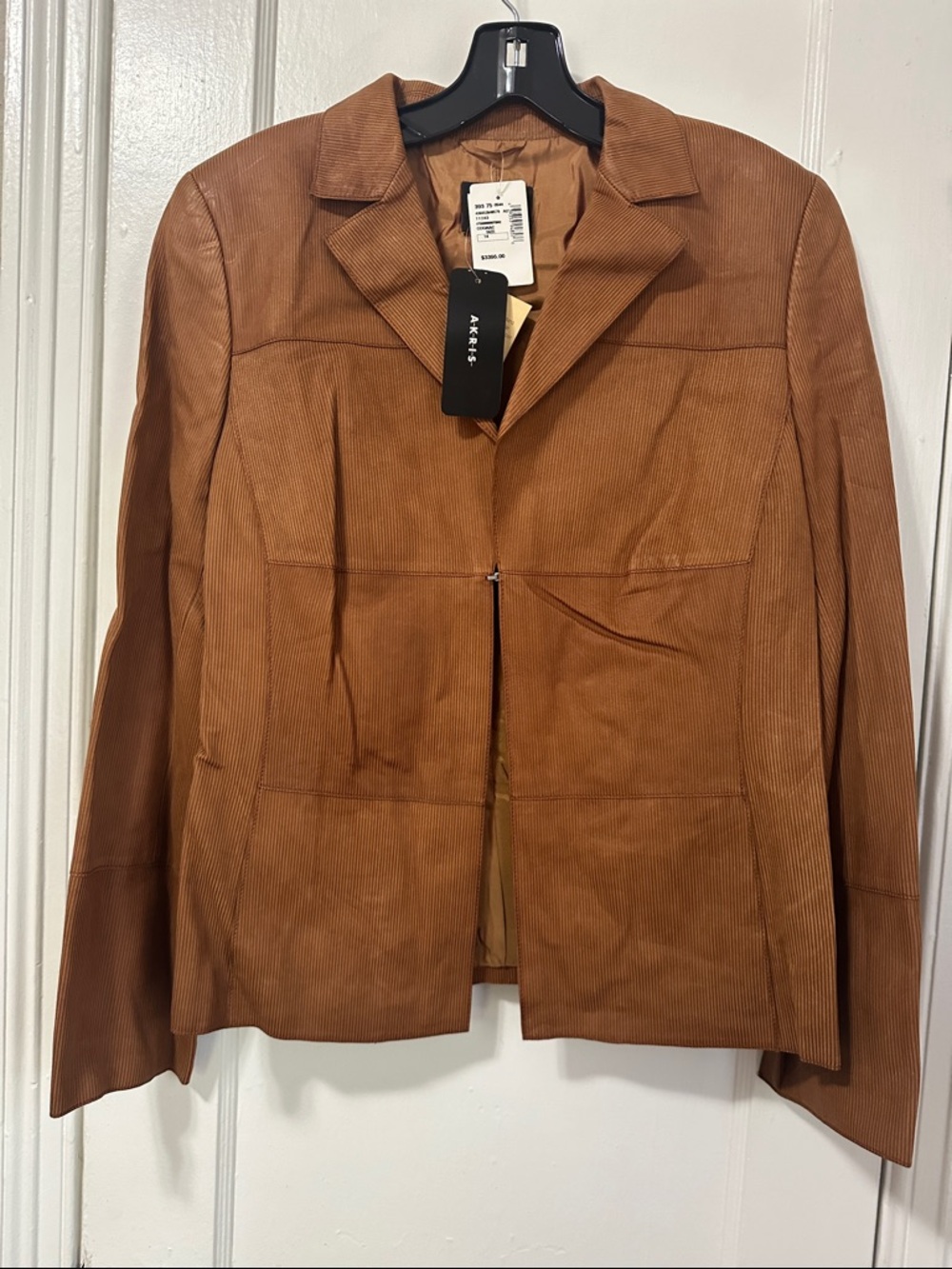 Akris Chestnut Brown Suede Zip-Front Jacket